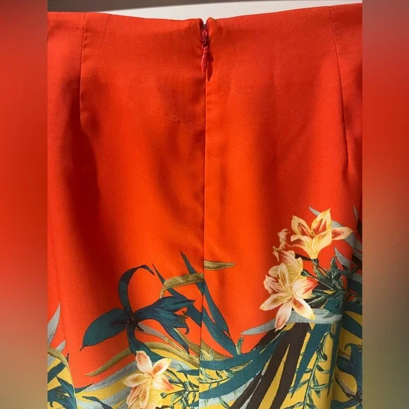 Vince Camuto Bright & Light Weight Border Print Pencil Skirt sz2 - Picture 6 of 12